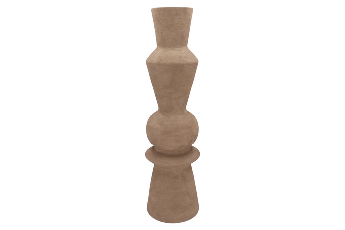 <h4>Lisboa Brown Vase Curves 20x20x72cm Nm</h4>