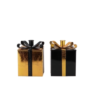 Glam Wild Black Mix Candle Holder Ass 9x14cm