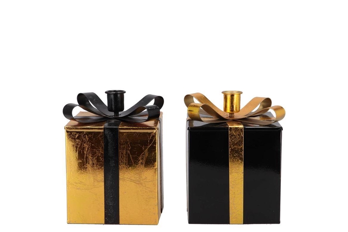 <h4>Glam Wild Black Mix Candle Holder Ass 9x14cm</h4>