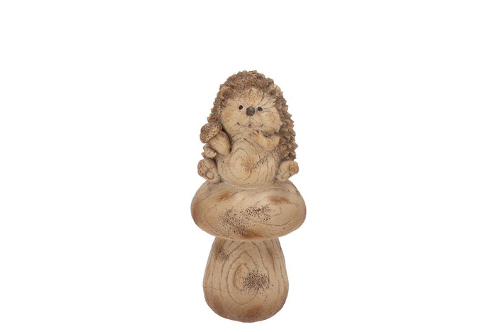<h4>Wonderland Natural Hedgehog Mushroom 8x8x18cm</h4>