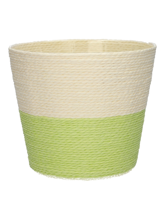 DF06-720225775 - Basket Riley1 Duo d19xh16 cream/lime