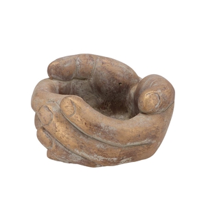 Concrete Saint Gold Hands 19x17x10cm