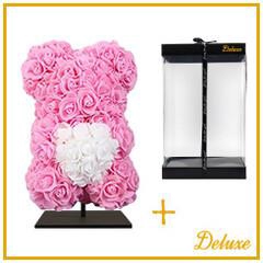 <h4>Valentijn Foam beer/hart 25cm+standaard</h4>