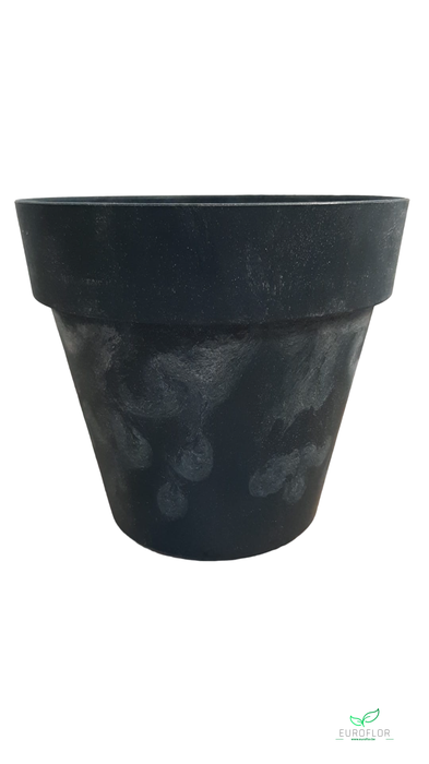 FLOWERPOT IBIZA BETONLOOK BLACK D14 plastic