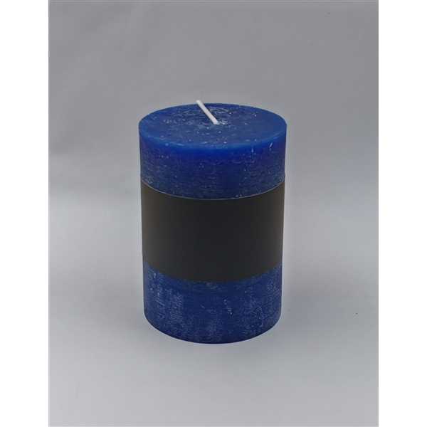 <h4>Pillar candle Lucian d6.8xh9.5 rustic d.blue</h4>