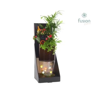 Glas tube Led planter groot met Arrangement