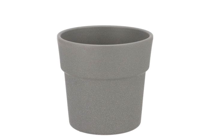 <h4>Ceramic Grey Structure Pot Orchid Edge 13cm</h4>