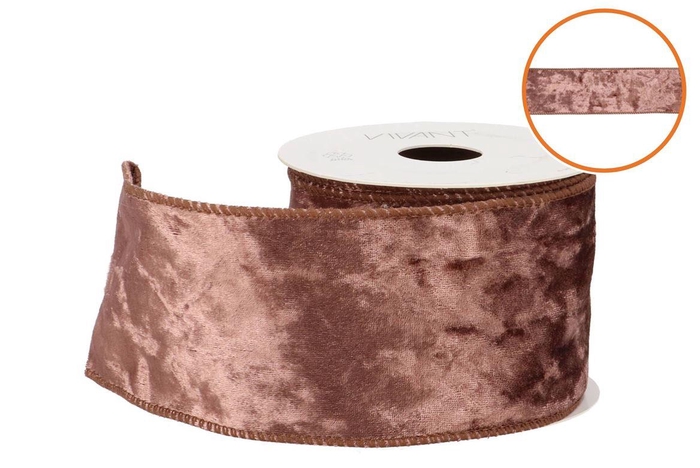 <h4>Ribbon Velvet Satin Brown 3mx70mm</h4>