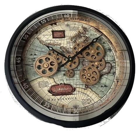 <h4>Clock Gear Ø46cm Black 62613</h4>