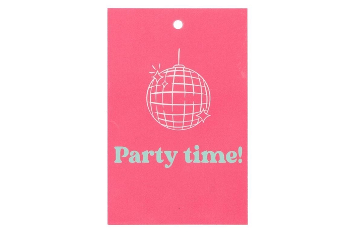 <h4>Gift Bouquet Card Party Time Pink 6x9cm P/25</h4>