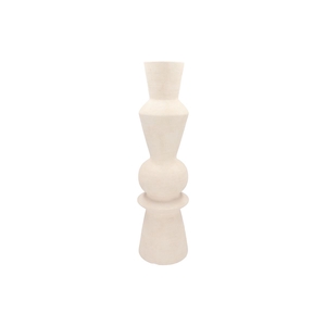Lisboa White Vase Curves 20x20x72cm