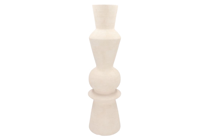 <h4>Lisboa White Vase Curves 20x20x72cm</h4>