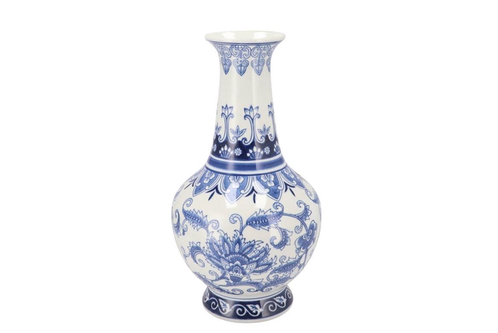 <h4>Hailey Blue Porcelain Vase Flower Tube 20x37cm</h4>
