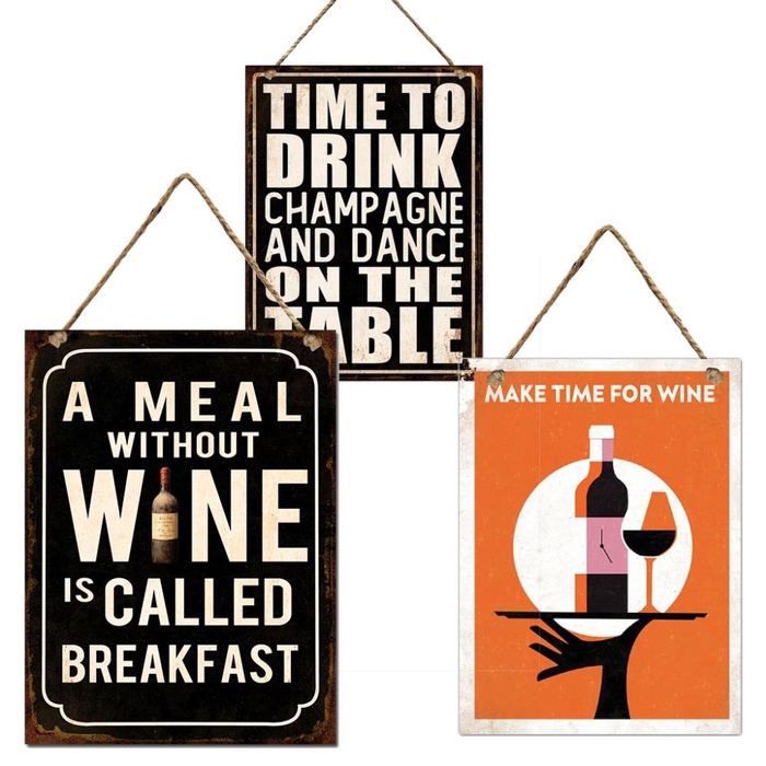 <h4>Wall Hanger 30x40cm Metal Wine</h4>