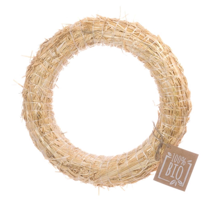 <h4>Straw Wreath Bio 30cm Natural</h4>