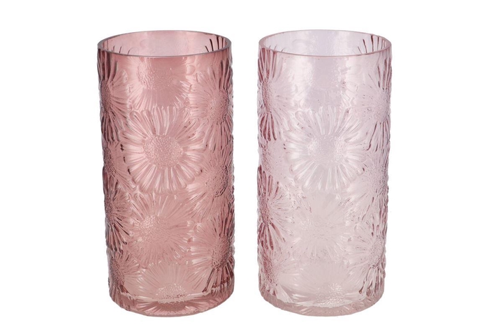 <h4>Lily Old Pink Mix Vase Cilinder Ass 13x26cm</h4>