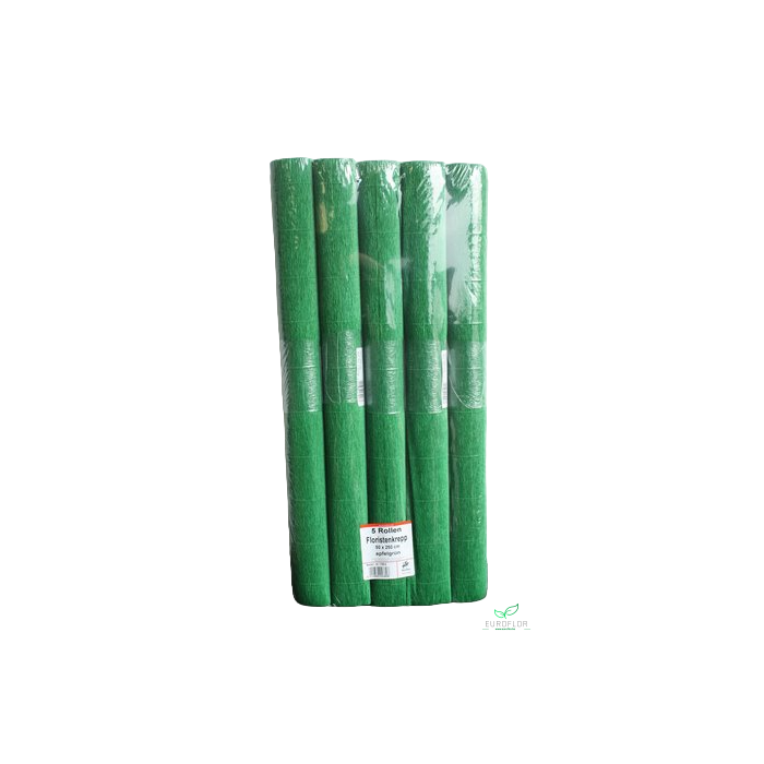 <h4>FLORISTENCREPE 50CM*2,5M LIGHT GREEN 5 ROLLEN</h4>