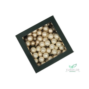 KERSTBAL GLASS 25MM ON WIRE 144PCS CHAMPAGNE COMBI