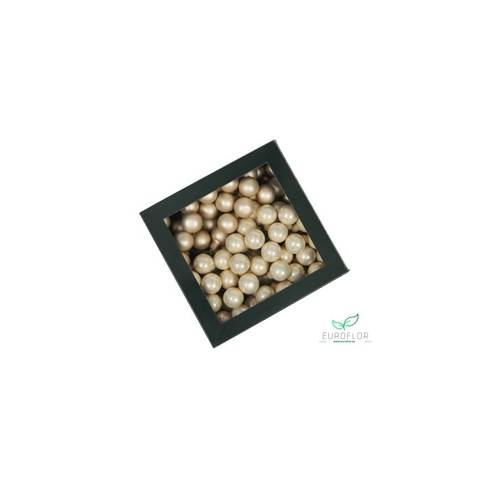 <h4>KERSTBAL GLASS 25MM ON WIRE 144PCS CHAMPAGNE COMBI</h4>