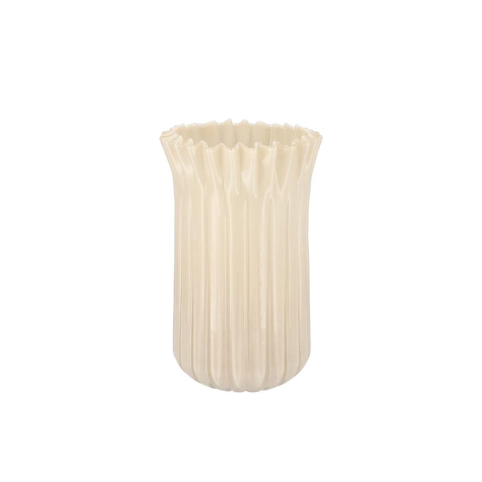 <h4>Imke Offwhite Vase Milky 19x19x32cm</h4>