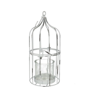 Homedeco Vogelkooi d15*30cm+glas