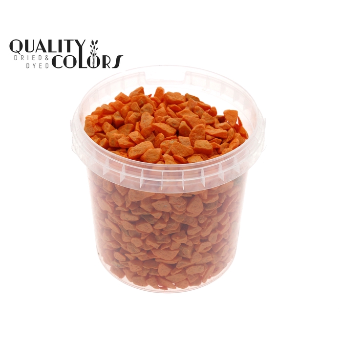 <h4>Rocks 1 ltr bucket Orange</h4>