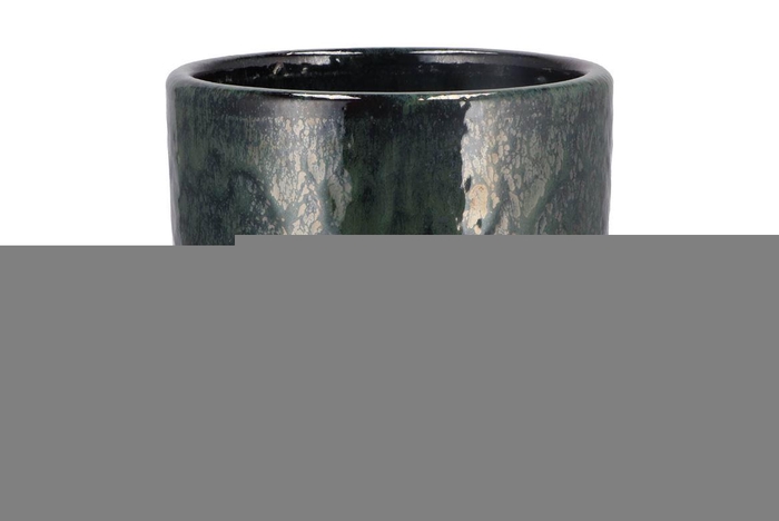 Javea Cilinder Pot Glazed Green 20x18cm