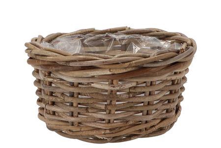 <h4>Rattan Kuboo Basket Low 25x13cm</h4>