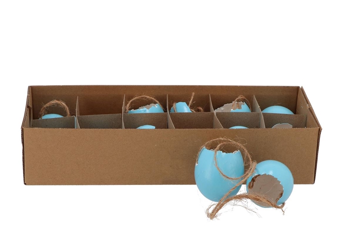 <h4>Eggs Kippen Hanger Aqua Blauw Per 12</h4>