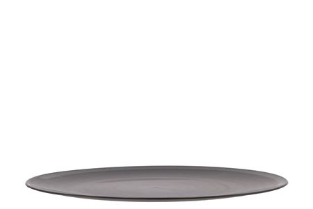 <h4>Melamine Grey Plate Round 33x33x2cm</h4>
