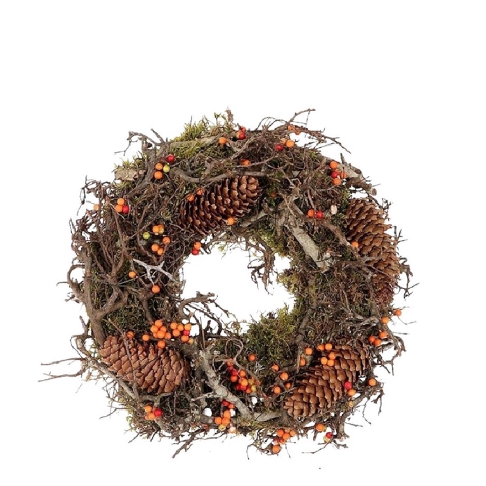 <h4>Wreath d40cm Bonsai Pineberry</h4>