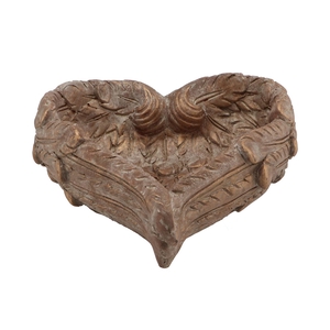 Concrete Gold Heart Wings 23x21x10cm Nm