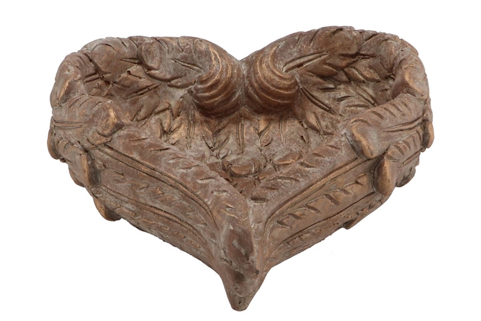 <h4>Concrete Gold Heart Wings 23x21x10cm Nm</h4>