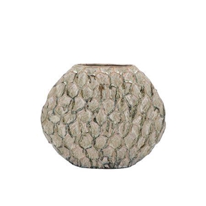 Inga Jada Green Oval Vase Active Glaze Structure 2