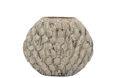 <h4>Inga Jada Green Oval Vase Active Glaze Structure 2</h4>