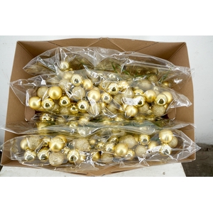 Pick Christmas ball 3x3cm+10cm stick ass gold