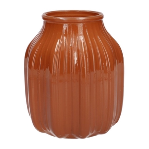 Vase Suko d8.5/13.8xh16 brown/terra