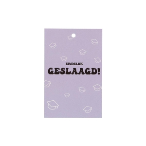 Gift Bouquet Card Geslaagd Lilac 6x9cm P/25