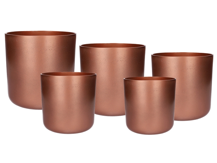 <h4>DF03-710631200 - Set/5 Pot Grace d25xh23.5 copper</h4>