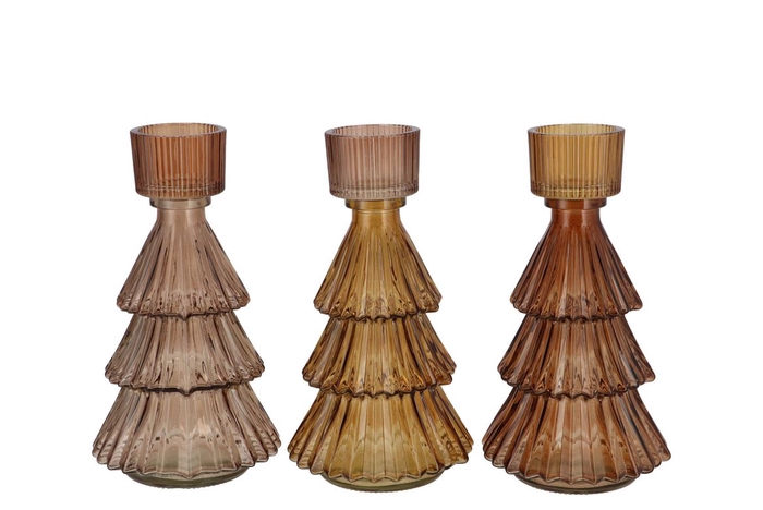 <h4>Jazz Scottish Brown T-light X-mas Tree Ass 11x20cm</h4>