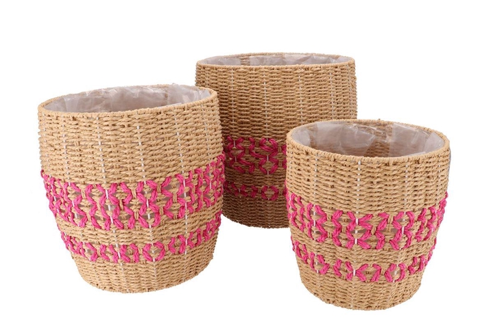 <h4>Gaby Fuchsia Pot S/3 37x38/32x34/27x28cm</h4>