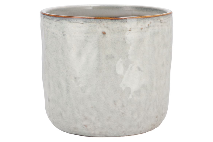 <h4>Iron Stone White Glazed Pot 30x28cm</h4>