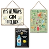 Wall Hanger Metal Gin Mix/3 30