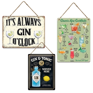 Wall Hanger Metal Gin Mix/3 30