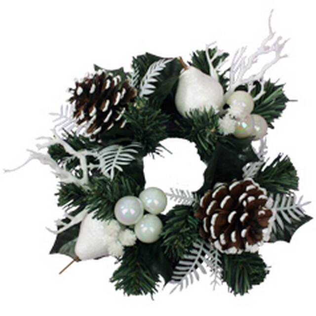 <h4>Wreath christmas ring Ø6cm white R2</h4>