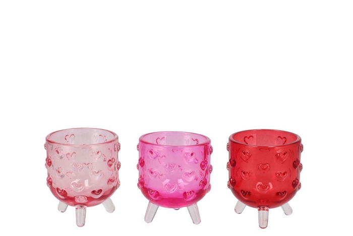 <h4>Roman Stand Pink T-light Heart Ass 8x9m</h4>