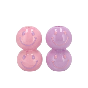 Smiley Dreamy Purple Mix Candle H Bulb Ass 7x7x12cm