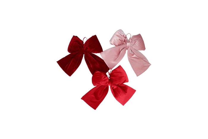 <h4>Loulou Pink Velvet Hanger Bow Ass 15cm</h4>