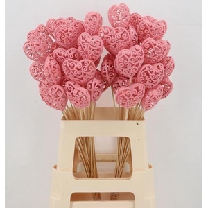 Stick Heart Baroque Pink 7cm