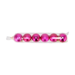 Deco Unbreakable Fuchsia Ball S/6 70mm Nm
